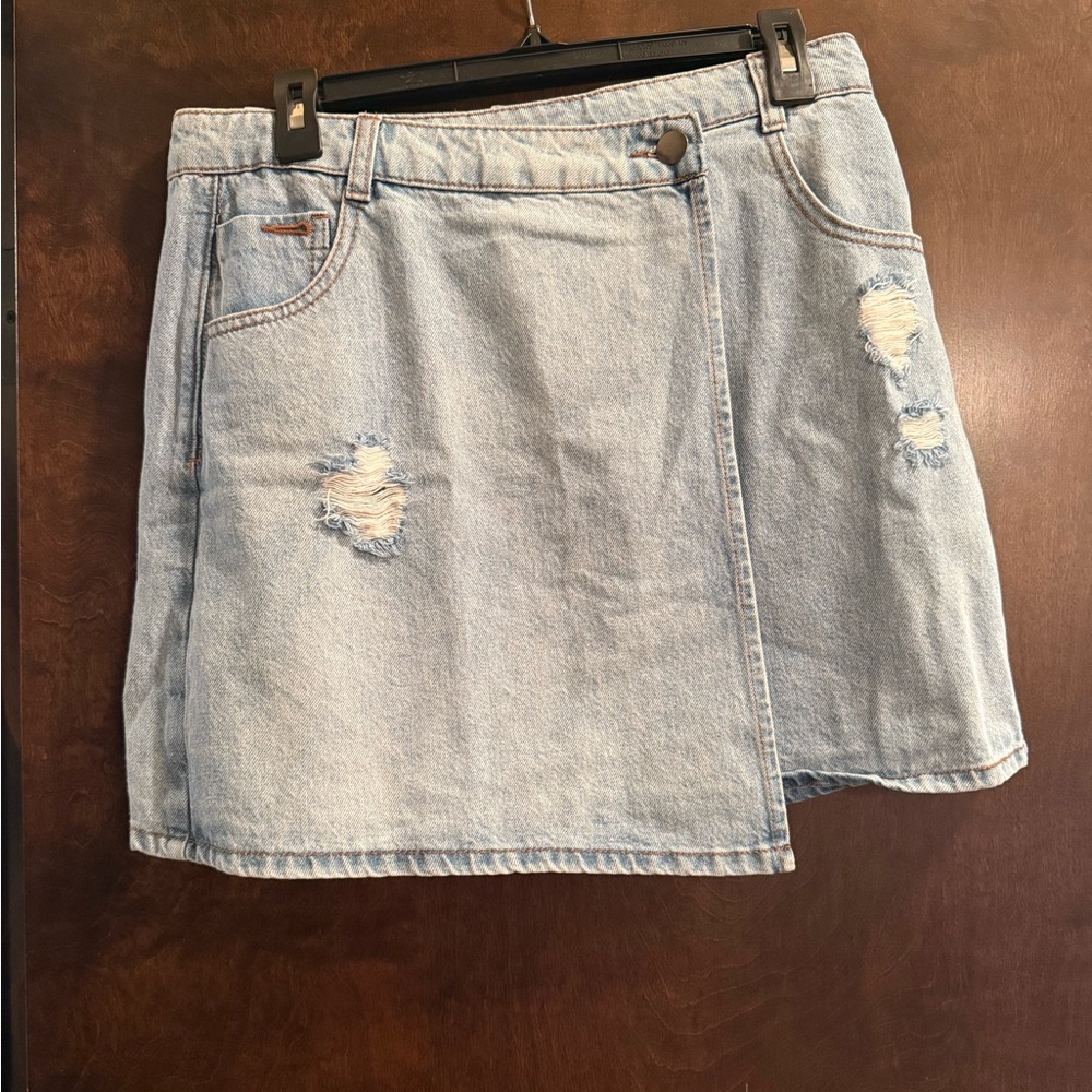 Gianni Bini Light Blue Denim Mini Skirt
